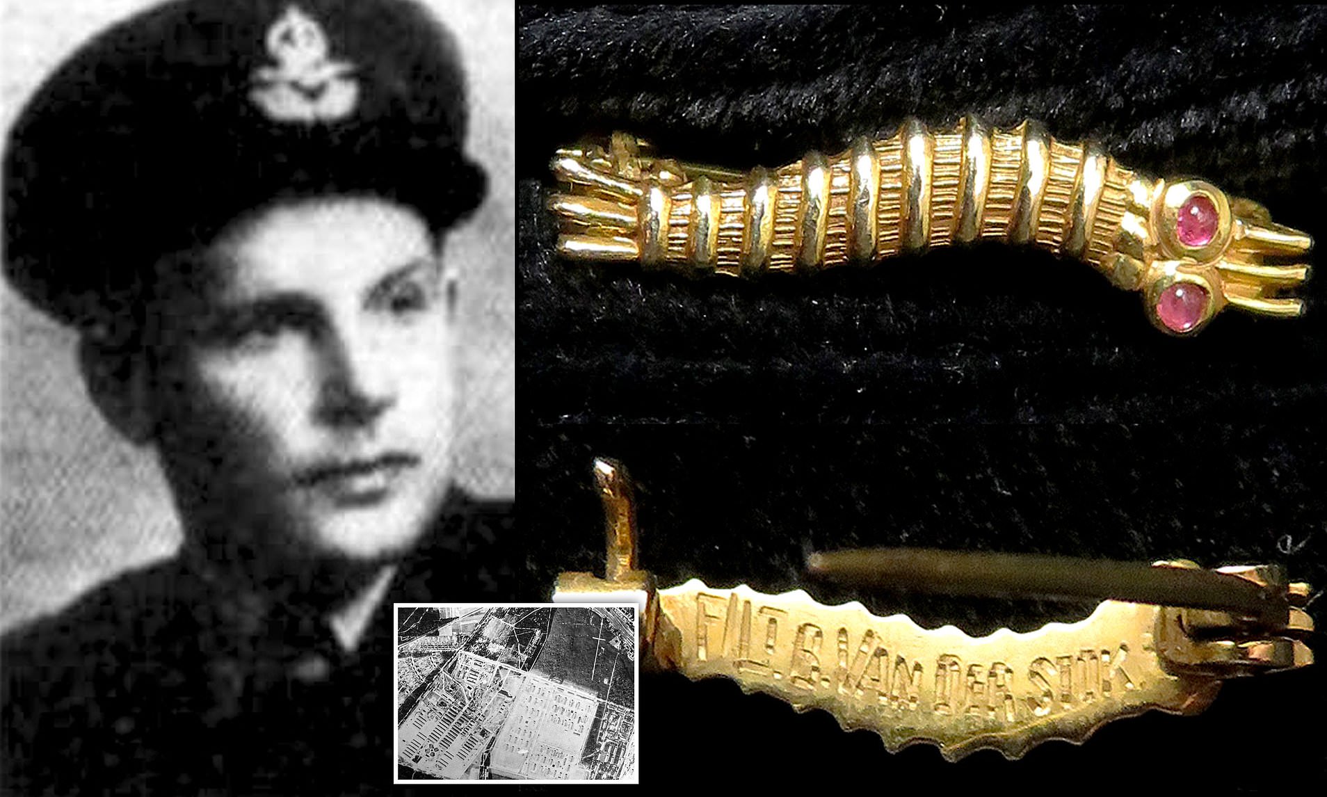 O pin do Caterpillar Club foi concedido a um piloto que ajudou a criar The Great Escape durante a II Guerra