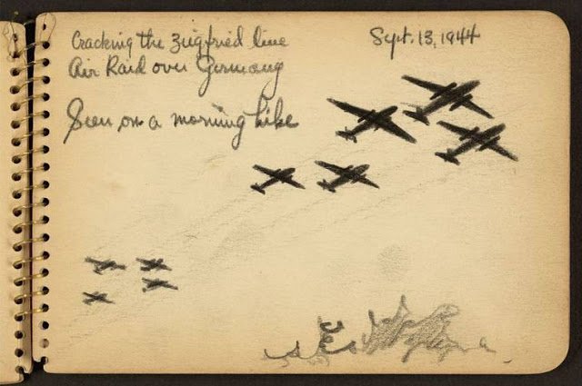 Sketchbooks (caderno de desenhos) da II Guerra